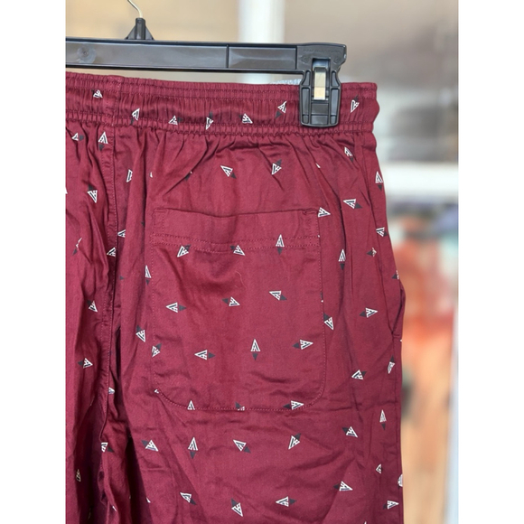 Van Heusen Men's Small Red Casual Woven Printed Pajama Loungewear Bottoms - Picture 5 of 12